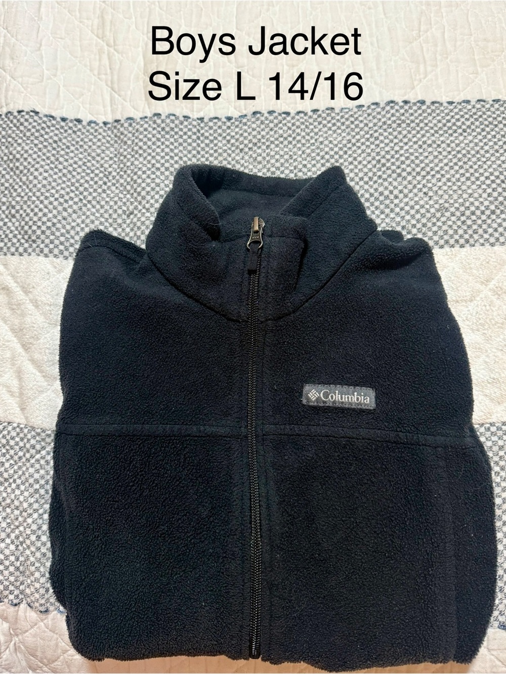 Columbia Boys Black Full-Zip Fleece Jacket